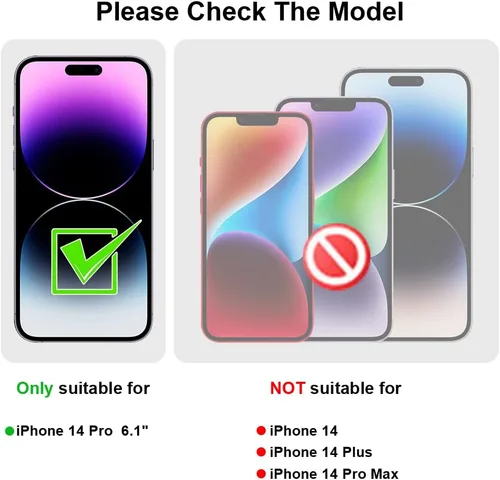 Vista 2 de Paquete de 2 protectores de pantalla mate de vidrio templado compatibles con iPhone 14 Pro de 6.1 pulgadas, tapón antipolvo, kit de alineación sin
