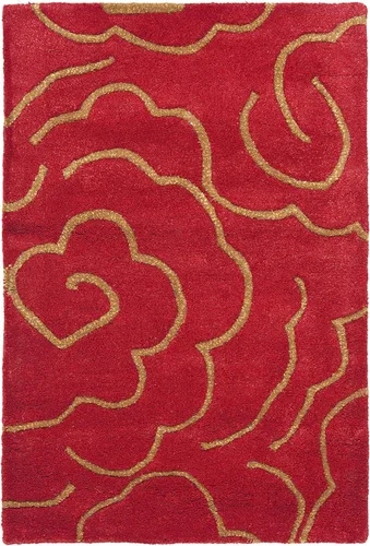 Vista 7 de SAFAVIEH Soho Collection SOH812B - Alfombra decorativa suave de lana y viscosa de 2 x 3 pies, hecha a mano, color azul claro y marfil