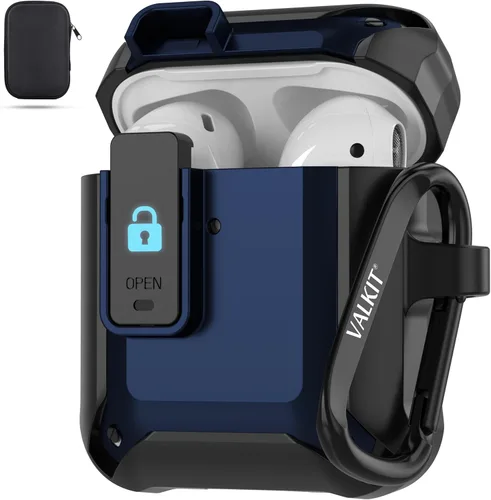 Vista 51 de for Airpods Pro 2 Case Cover with Magnetic Lock Lid, Black