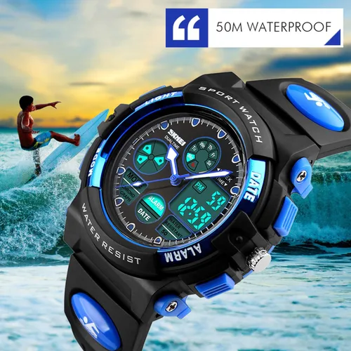 Vista 6 de Dayllon Kids Digital Watch Outdoor Sports 50M Waterproof Electronic Watches Alarm Clock 1224 H Stopwatch Calendar Boy Girl Wristwatch