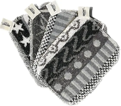 Vista 8 de Skoy Scrub, 1 pieza reutilizable, estropajo para platos sin rayones para limpieza de cocina y hogar, amigable con el planeta, apto para Surtido