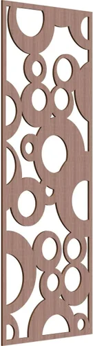 Vista 126 de 9 3/8"W x 24 3/8"H x 1/4"T Farwell Decorativos Paneles de Pared de Madera Calado, Hickory