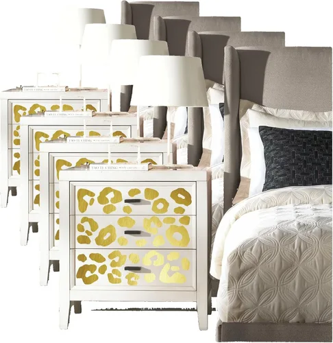 Vista 3 de RoomMates RMK3616SCS - Calcomanías de pared con diseño de leopardo dorado metálico
