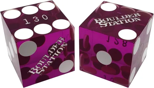 Vista 43 de Par de dados de casino en serie a juego - Auténticos dados de dados de Las Vegas 0.748 in, juegos de mesa y coleccionables - Aliante rojo pulido