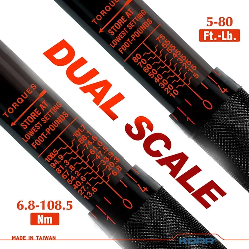 Vista 7 de KORR Tools KTW002 Llave dinamométrica de clic de 3/8 pulgadas (5-80 ft.-lb.)