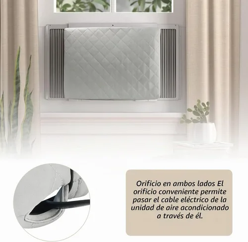 Vista 4 de Cubierta de aire acondicionado interior, cubierta de aire acondicionado de ventana para interior, 17 pulgadas de largo x 13 pulgadas de alto x 3.5