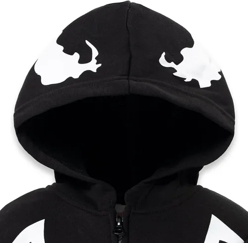 Vista 6 de Marvel Spider-Man Spider-Verse Venom - Sudadera con capucha y cremallera para niños pequeños y grandes