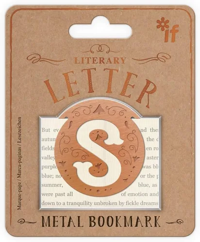 Vista 2 de IF Marcapáginas literario Letras S
