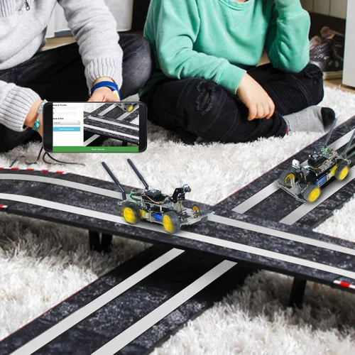 Vista 7 de Kit de robot de carreras con IA para automóvil de burro, impulsado por Jetson Nano Deep Learning Plataforma de conducción autónoma para autos a