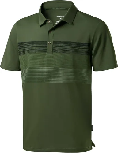 Vista 29 de Polo de golf para hombre, secado rápido, absorbe la humedad, manga corta A-Negro