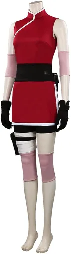 Vista 2 de Haruno Sakura - Disfraz de cosplay para mujeres y niñas, falda de disfraces para Halloween, carnaval