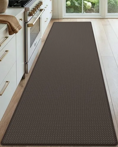 Vista 13 de DEXI Alfombrillas de Cocina Acolchadas Anti Fatiga, 17x59, Alfombra de Pasillo para Estar de Pie Impermeable, Espuma Viscoelástica Cómoda Acolchada
