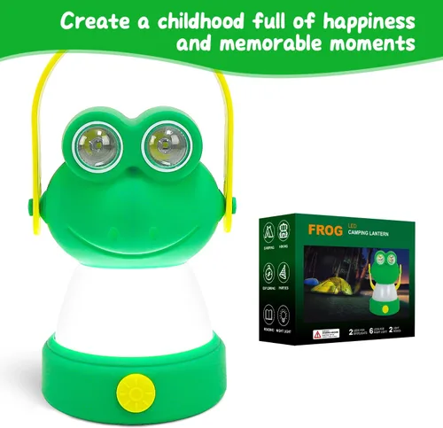 Vista 6 de Linterna LED de campamento para niños de 6 años en adelante, luz nocturna alimentada por batería, regalo temático para el día del niño, cumpleaños