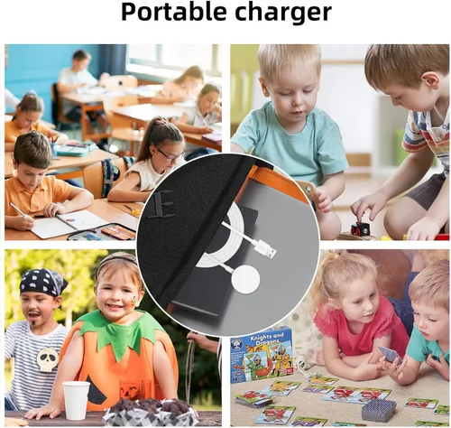 Vista 5 de Compatible con cargador Gabb Watch 3/3e, cargador magnético con cable USB de 3.18 pies, accesorios para reloj inteligente (blanco)