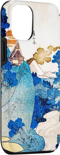 Vista 3 de iPhone 15 Japón Retro Art Utagawa Kuniyoshi Vista nocturna del Monte Fuji Case