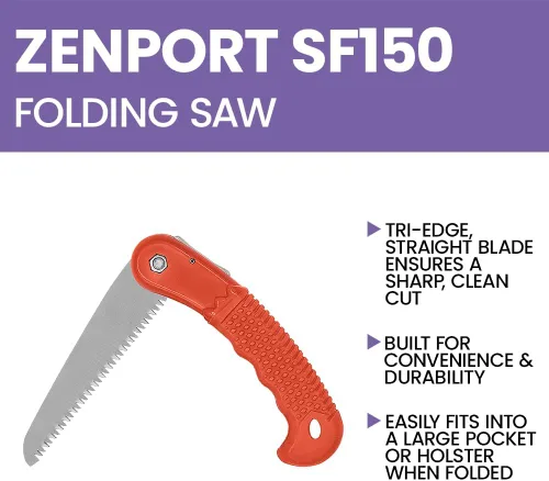 Vista 5 de Zenport Sierra plegable SF150, hoja de triple borde de 6 pulgadas
