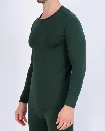 Vista 3 de 2 conjuntos térmicos para hombre, ropa interior térmica para hombre, manga larga con forro polar para hombre