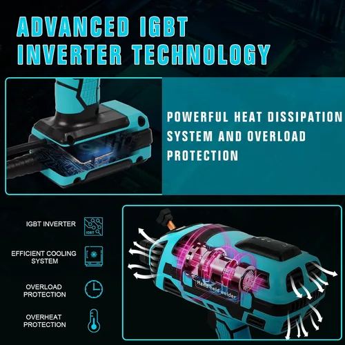 Vista 6 de TRQWH Máquina de soldadura 120A portátil de mano de 110 V, soldador ARC, inversor IGBT, mini máquina soldadora MMA apta para varillas de 1/16"-1/8