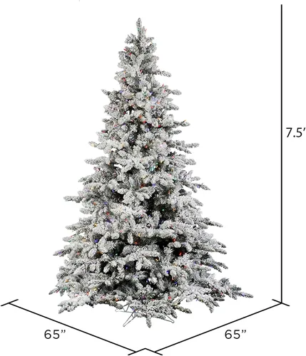 Vista 5 de Vickerman Árbol flocado de Utica con 492 puntas