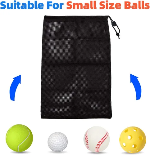 Vista 2 de GSE Games & Sports Expert Bolsa de malla con cordón para béisbol, pelotas de pickleball, pelotas de golf, gimnasio, equipo de natación, lavandería