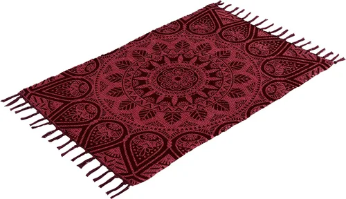 Vista 8 de Alfombra de trapo de algodón hecha a mano de 24 x 36 pulgadas, alfombra multicolor de 2 x 3 pies, tejida a mano, lavable y reversible para sala