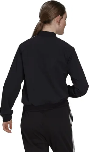 Vista 2 de adidas Chaqueta deportiva tejida de 3 rayas Essentials para mujer Negro-blanco
