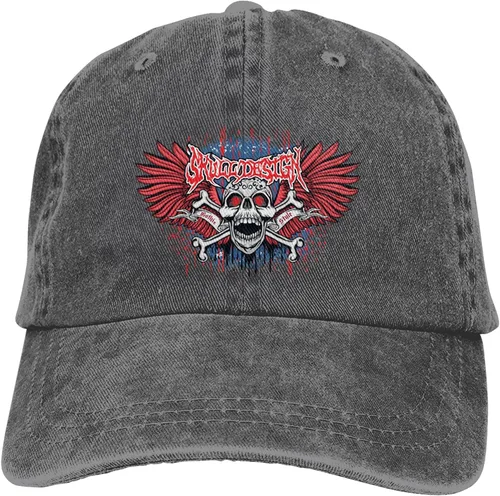 Vista 9 de of Hell Skull with Angel Gorra de béisbol unisex para adultos, lavada, ajustable, para actividades de cuatro estaciones, para todo entrenamiento