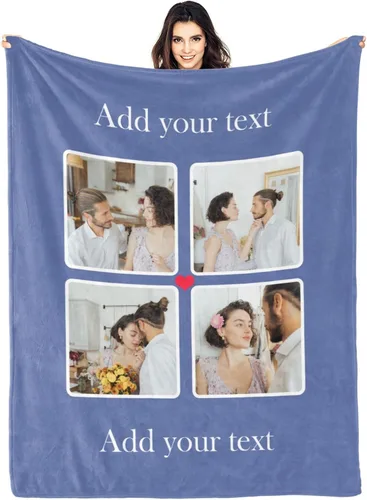 Vista 19 de Mantas personalizadas con foto, manta de fotos personalizada, mantas personalizadas con imagen, regalos personalizados para mujeres, hombres