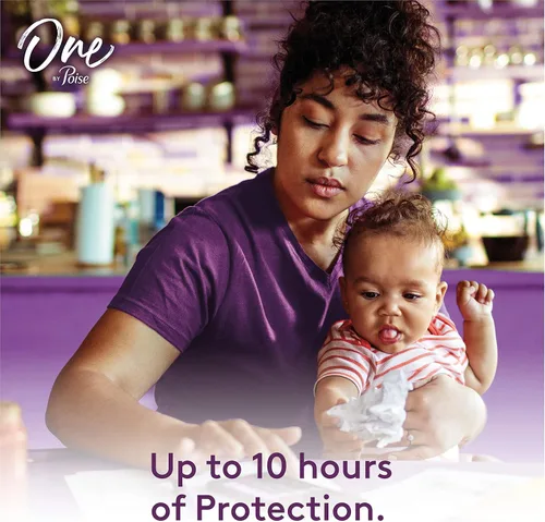 Vista 5 de One by Poise - Almohadillas femeninas con alas (período 2 en 1 y almohadilla para fugas de vejiga para mujeres), absorción regular y pesada
