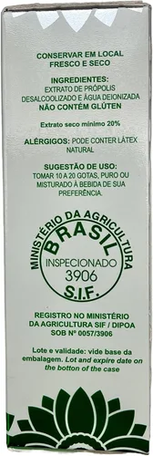 Vista 4 de 10 botellas de cristal de propóleo verde - Extracto de solución acuosa 30ML