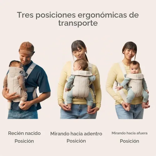 Vista 3 de BabyBjorn Portabebés Mini - Malla 3D, Crema