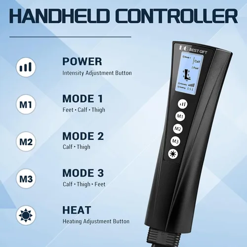 Vista 2 de Regalos para papá, mamá, hombres, mujeres, Navidad, Día de la Madre, Día del Padre, masajeador de compresión de aire con calor para pies, piernas