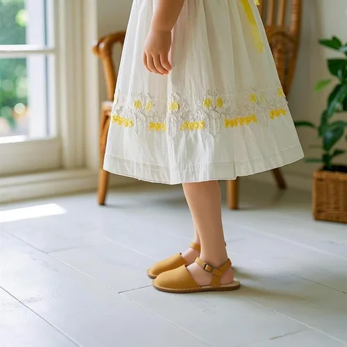 Vista 232 de THEE BRON Sandalias cómodas para niñas, zapatos para niños, sandalias rellenas