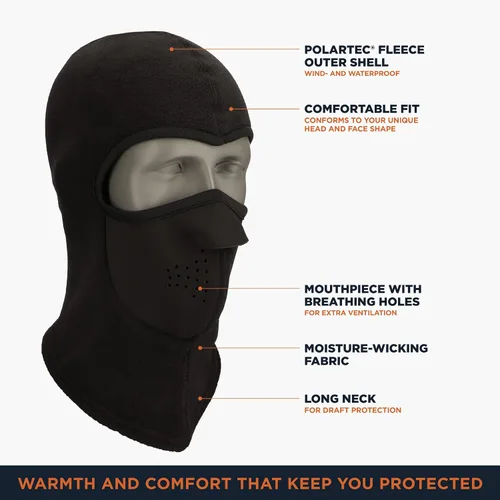 Vista 3 de RefrigiWear Arctic Clava - Pasamontañas de NeoFleece que absorbe la humedad, resistente al viento, impermeable, para clima frío