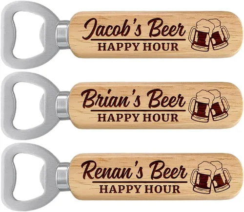 Vista 9 de Regalos de cerveza, abrebotellas de madera personalizados, regalo para él, padrino de boda, hermano, novio, padre, regalos únicos para el día