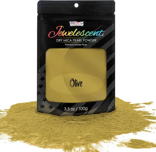 Vista 10 de U.S. Art Supply Polvo de pigmento perla de mica, Aqua 3.5 oz (100g)