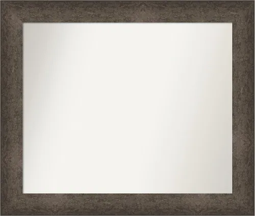 Vista 249 de Amanti Art Espejo de pared personalizado no biselado (25 x 25 pulgadas), marco de bronce acentuado, varios tamaños personalizados, espejo de baño