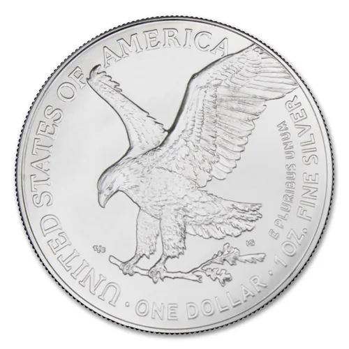 Vista 4 de Moneda Águila Americana de Plata 2026-1 oz Brillante Sin Circular con Certificado de Autenticidad $1 Vendedor BU