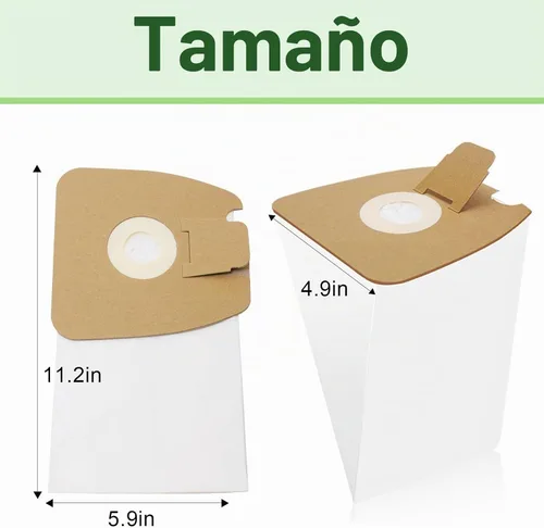 Vista 5 de Paquete de 9 bolsas de vacío MM de repuesto para bolsas de vacío Eureka Mighty Mite, Eureka Mighty Mite serie 3670 y 3680, sustituye a la pieza #