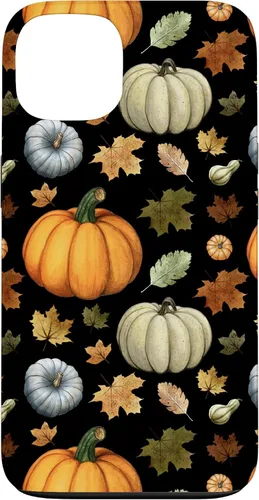 Vista 7 de iPhone 16 Falling Leaves Autumn and Pumpkin Happy Fall Case