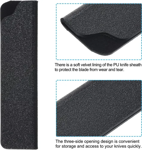 Vista 4 de PATIKIL Funda de plástico ABS para cuchillo de pelar de 3.5 pulgadas, protector de filo de cuchillos, funda universal para cuchillo para cocina
