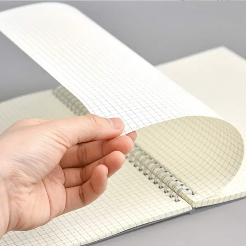 Vista 4 de SHININGSOUL - Cuaderno de espiral de papel cuadriculado de 8.5 x 11 pulgadas, cuaderno de papel cuadriculado A4 grueso de 110 GSM, cuaderno de tapa