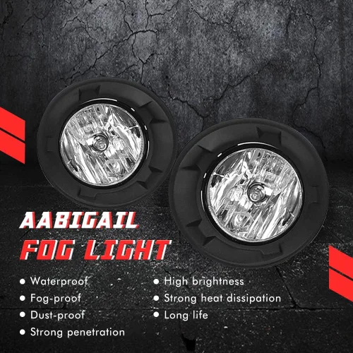 Vista 2 de A ABIGAIL Lámparas antiniebla de conducción de repuesto para Chevy Camaro 2010 2011 2012 2013 con bombillas halógenas y bisel negro