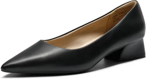 Vista 7 de DREAM PAIRS Zapatos de trabajo de tacón grueso para mujer, con puntera cerrada, zapatos de trabajo de bloque bajo, cómodos zapatos de boda