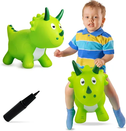 Vista 7 de VangeBow Caballo Saltarín para Niños de 1 a 3 años, Juguetes Inflables de Animales Saltarines para Niñas y Niños de 1, 2, 3, 4, 5 años, Juguetes