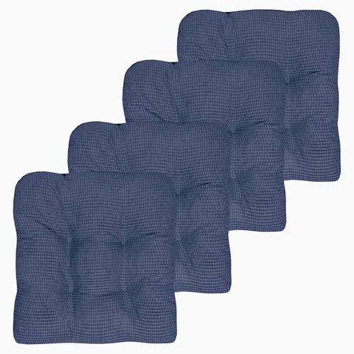 Vista 27 de Sweet Home Collection - Cojín de espuma de memoria triturada para silla premium, con capitoné, parte trasera de goma antideslizante con micropuntos