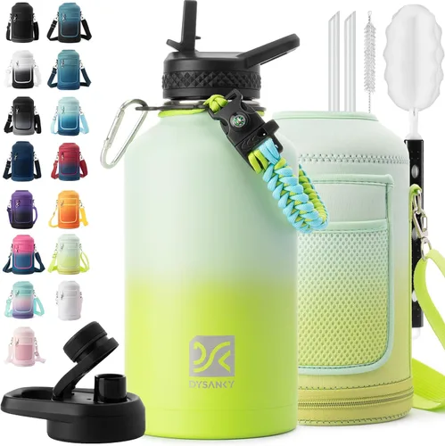 Vista 71 de DYSANKY Botella de agua aislada de 32 onzas, metal al vacío de acero inoxidable grueso, jarra de agua deportiva portátil para gimnasio y senderismo