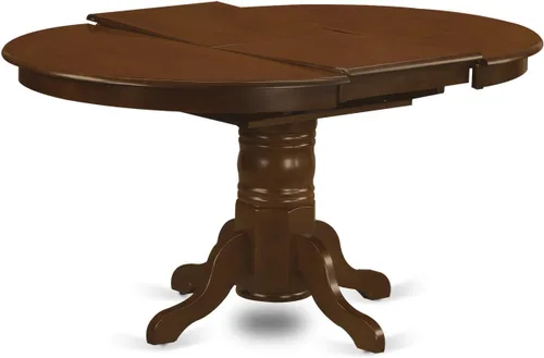Vista 4 de East West Furniture KEVA7-ESP-W - Juego de comedor de 7 piezas compuesto por una mesa de comedor ovalada con hojas de mariposa y 6 sillas de asiento