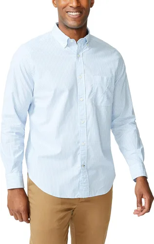 Vista 19 de Nautica - Camisa clásica para hombre, manga larga, con botones y elástica Índigo