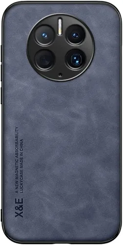 Vista 12 de Kepuch Funda compatible con Huawei Mate 50 Pro - Soporte magnético de grano de litchi Cubierta de placa de metal incorporada - Negro Negro